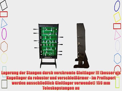 Tischfussball Liverpool KLAPPBAR mit TELESKOPSTANGEN 60kg Kicker Tischkicker Klappkicker faltbar