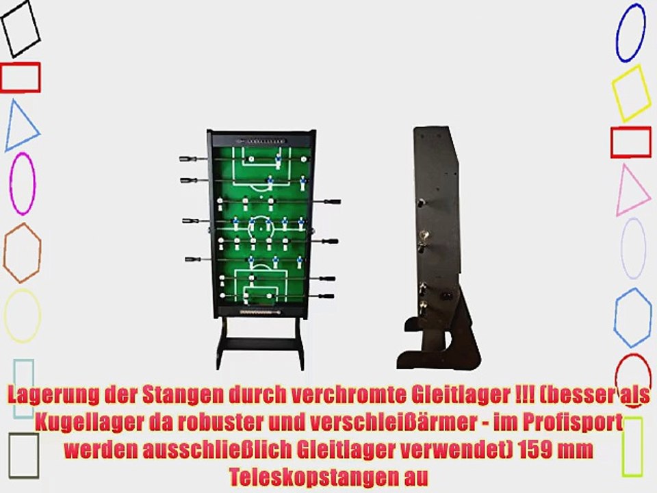 Tischfussball Liverpool KLAPPBAR mit TELESKOPSTANGEN 60kg Kicker Tischkicker Klappkicker faltbar