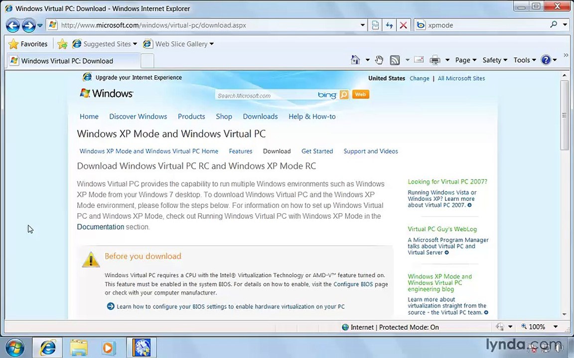 Windows 7 xpmode