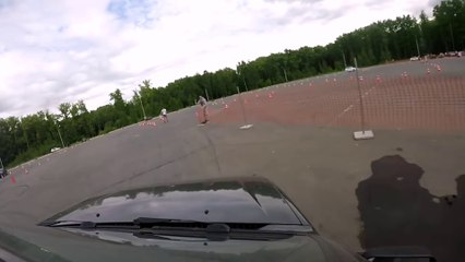 Drif Car Driver hit spectator during drifting show in Russia