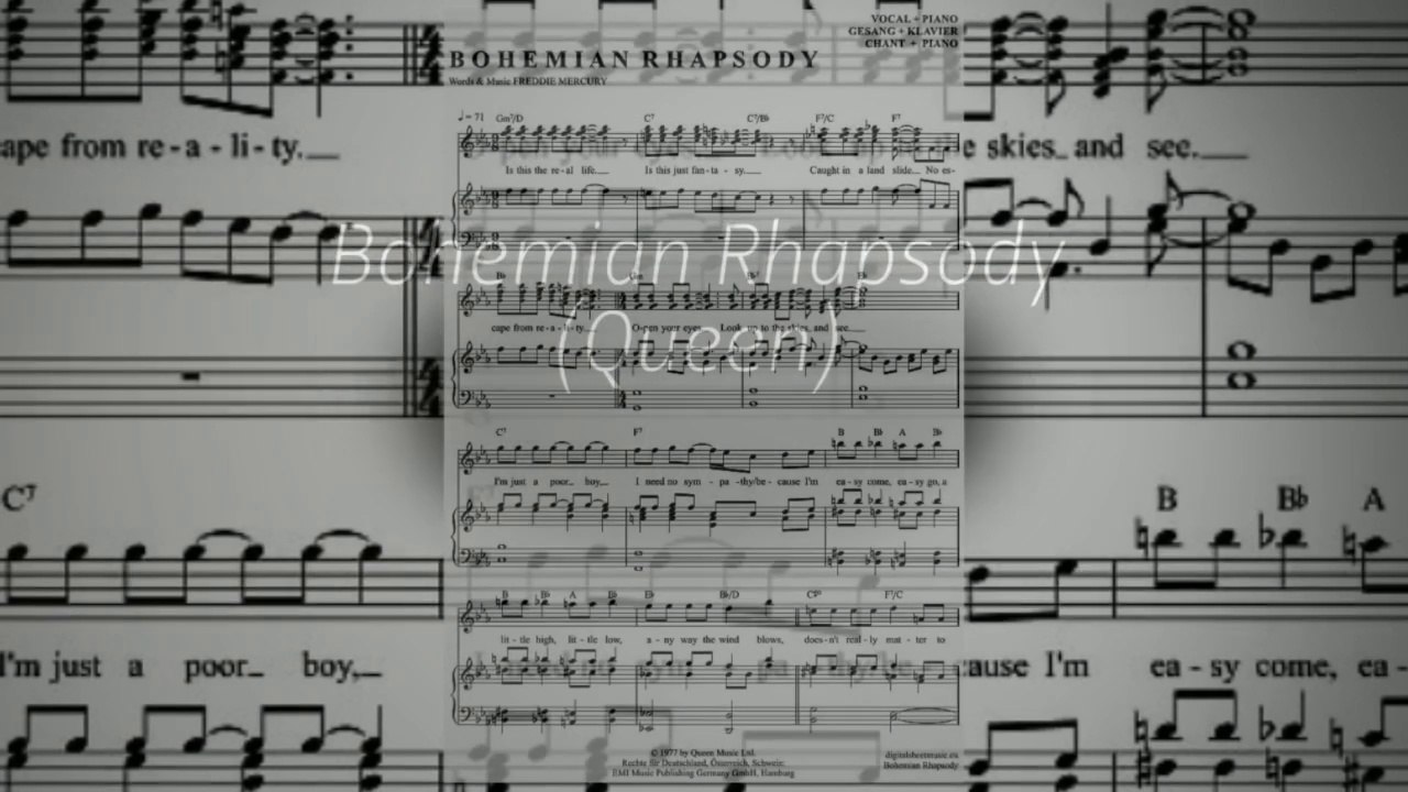 Noten bei notendownload - Bohemian Rhapsody (Queen)