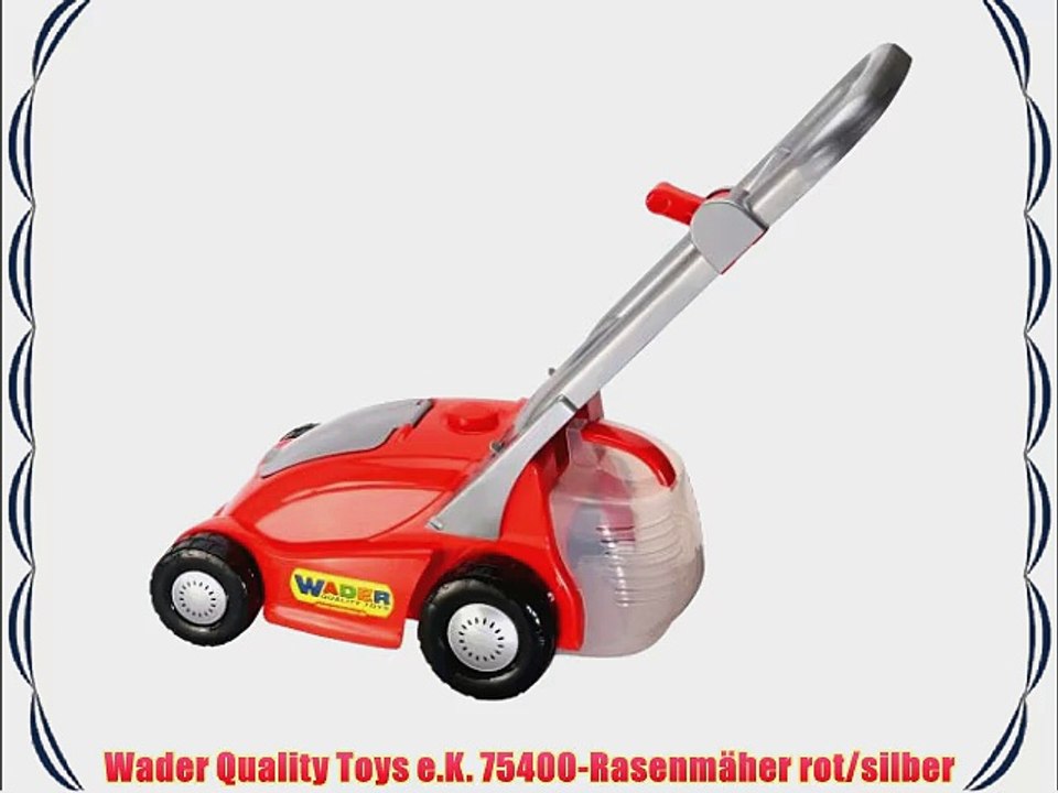 Wader Quality Toys e.K. 75400-Rasenm?her rot/silber