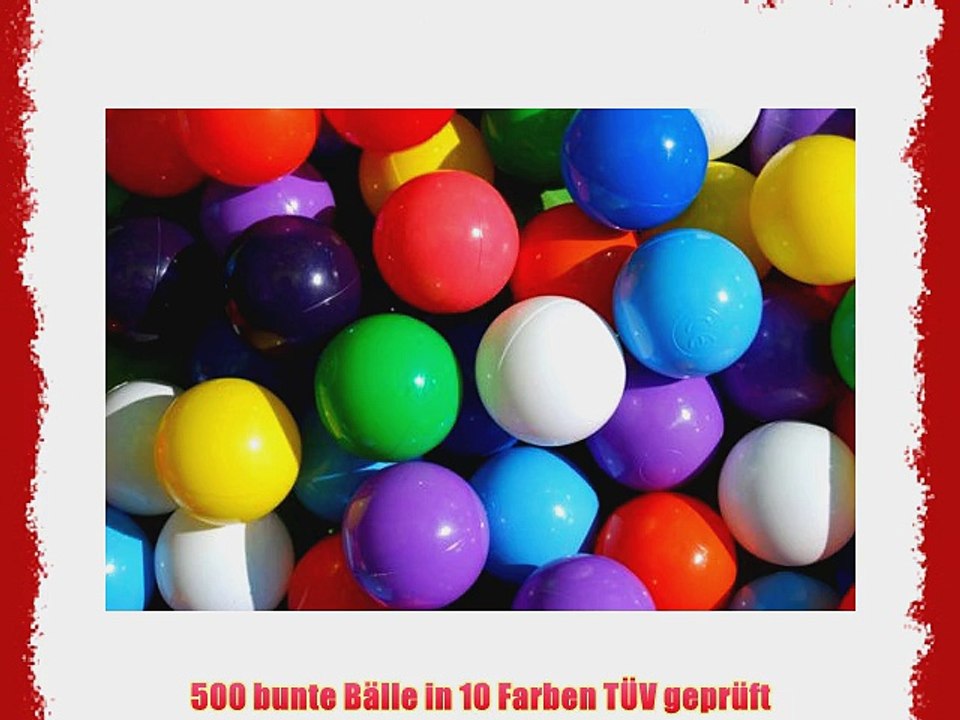 500 bunte B?lle in 10 Farben T?V gepr?ft