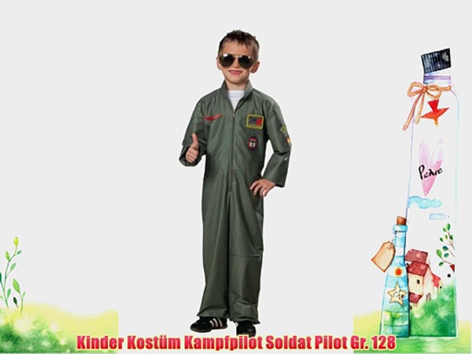 Kinder Kost?m Kampfpilot Soldat Pilot Gr. 128