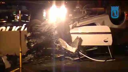 Choque frontal en Madrid con un joven muerto y tres heridos