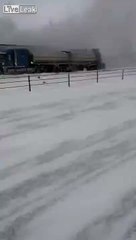 The accident on snow, live video