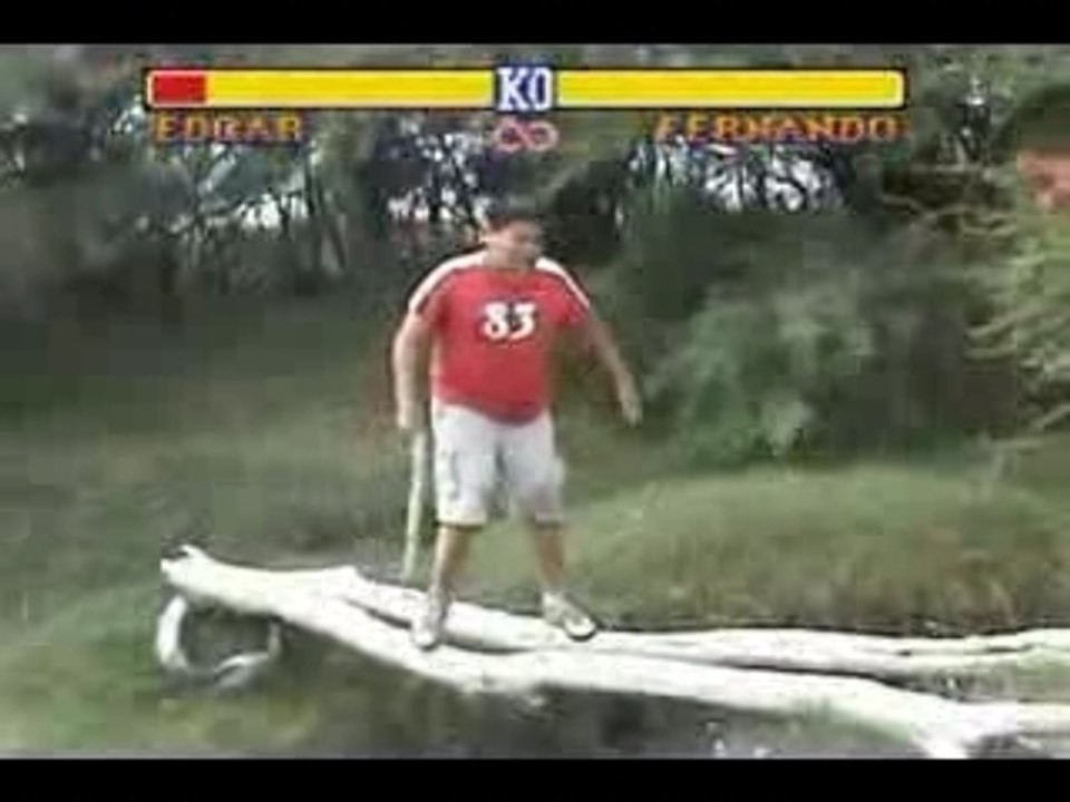 Edgar se cae version street fighter