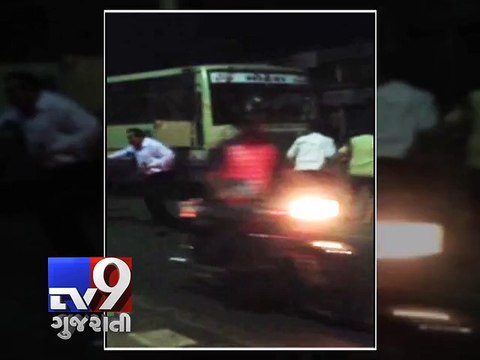 Mehsana: Protest for quota turns ugly, mob vandalize buses - Tv9 Gujarati