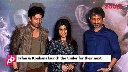 Irrfan Khan and Konkona Sen Sharma at the trailer launch of 'Talvar' - Bollywood News