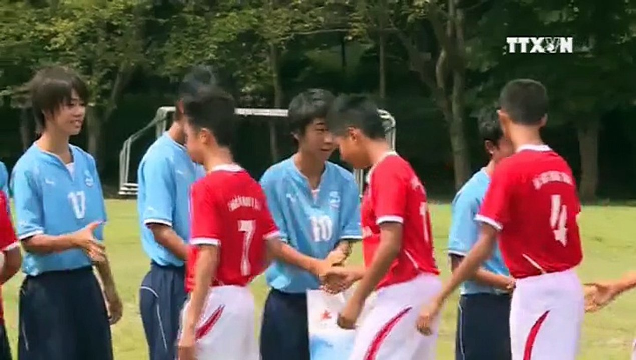 Truyền hình Thông Tấn Xã đưa tin về chuyến đi du đấu Nhật Bản của tuyển U13 BĐHĐ Yamaha