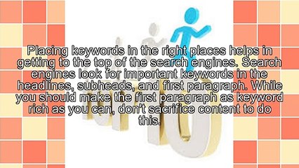 Getting to the Top of the Search Engines