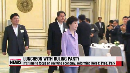 President Park Geun-hye says it's time to focus on economic revival, social reforms