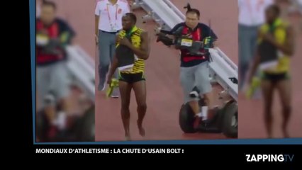 Usain Bolt violemment fauché par un caméraman, l'incroyable chute en vidéo !