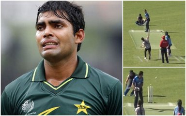 Umar Akmal bowled by a Girl in Norway