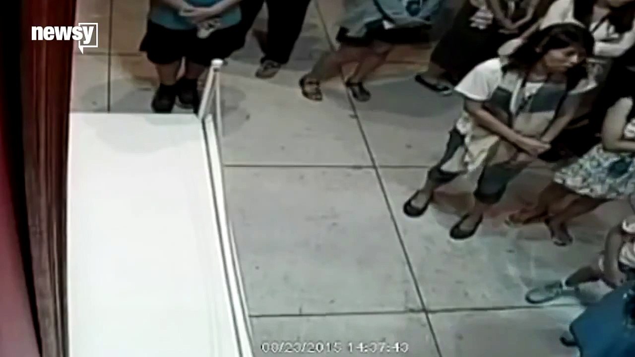Falling Boy Punched 15 Million dollar Painting