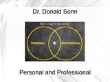 Dr. Donald Sonn: Personal and Professional
