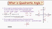 What are Trigonometric Ratios ? Trigonometric Functions of Non Quadrantle Angles