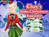 Frozen Play Doh Elsa, Anna & Barbie Doll Ugly Christmas Sweaters Playdough Makeover Dress-