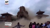 Nepal Earthquake: Video shows terrified tourists as the temple collapses