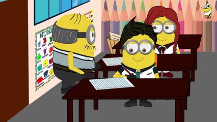 Minions Funny School Pranks in Class - The Exam Minions Edition