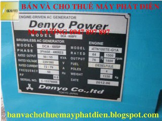 Máy phát điện Denyo 20kva, 40kva, 50kva, 55kva,70kva,90kva,100kva,150kva,200kva,250kva,300kva ....