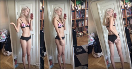 Modelo de 19 anos dispensada pelas agências mostra magreza