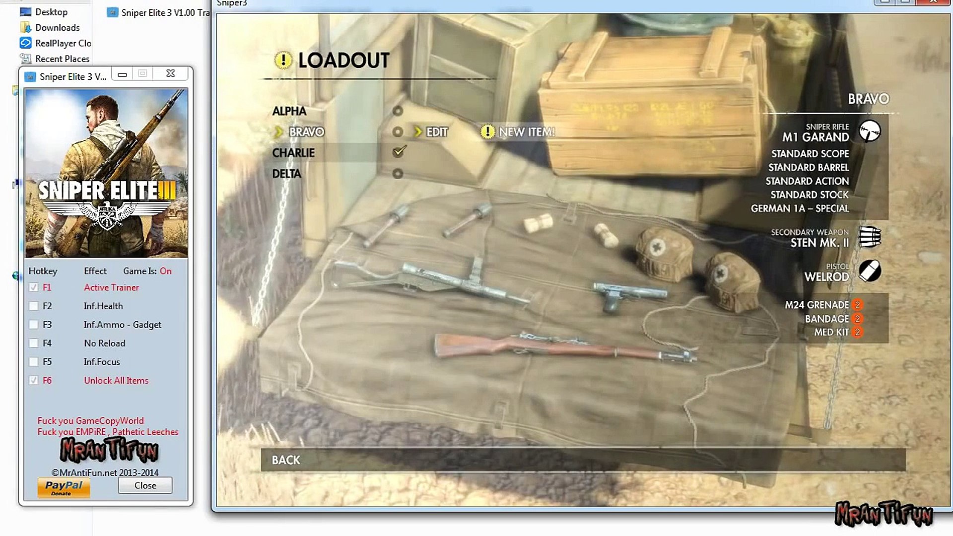 Sniper Elite 1 Trainer