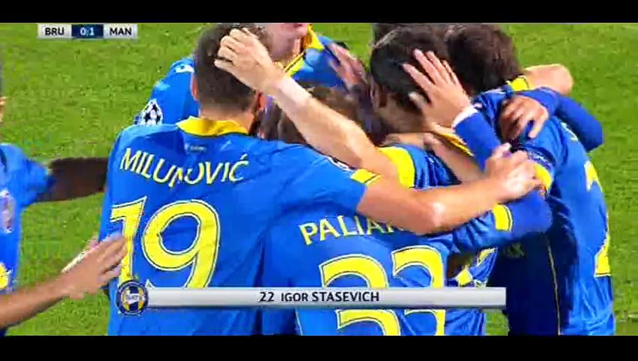 Goal Stasevic - Partizan 0-1 BATE - 26-08-2015