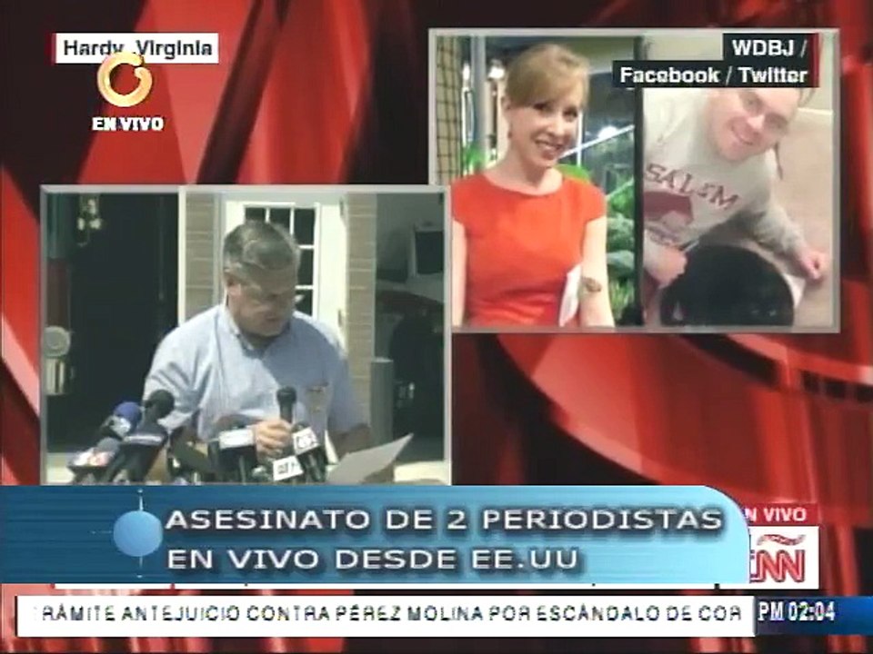 Asesinados 2 periodistas mientras realizaban una transmision en vivo