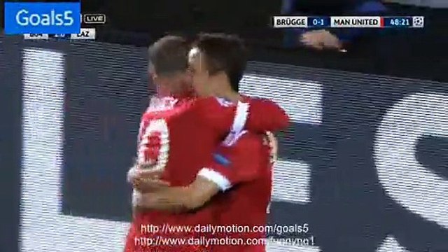 Wayne Rooney 2 nd Goal Club Brugge 0 - 2 Manchester United Champions League 26-8-2015