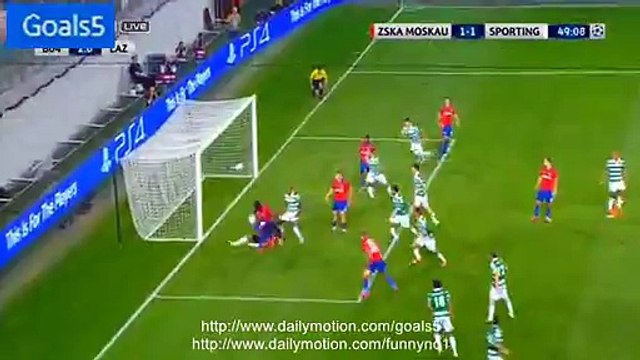 Seydou Doumbia Goal CSKA Moscow 1 - 1 Sporting Champions League 26-8-2015