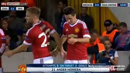 0-4 Ander Herrera Goal | Club Brugge v. Manchester United - UCL 15-16 Play-offs 26.08.2015 HD