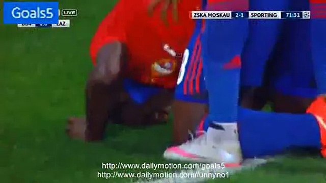 Seydou Doumbia 2 nd Goal CSKA Moscow 2 - 1 Sporting Champions League 26-8-2015