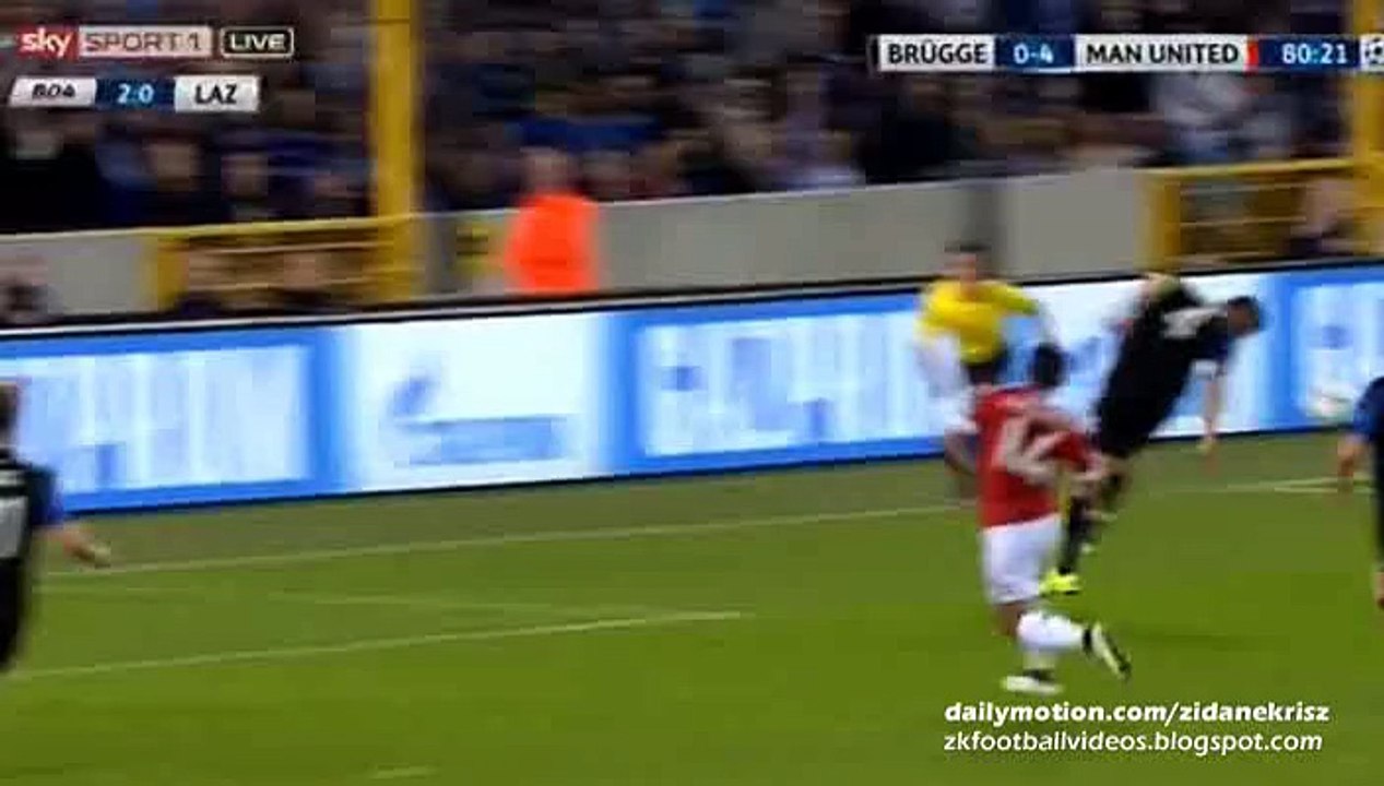 Javier "Chicharito" Hernández Funny Penalty Miss - Club Brugge 0-4 Manchester United - UCL 15-16 Play-offs 26.08.2015 HD