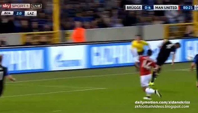Javier Chicharito Hernández Funny Penalty Miss - Club Brugge 0-4 Manchester United - UCL 15-16 Play-offs 26.08.2015 HD