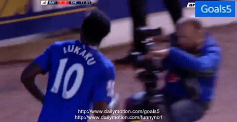 Romelu Lukaku Goal Barnsley 3 - 3 Everton Capital One Cup 26-8-2015
