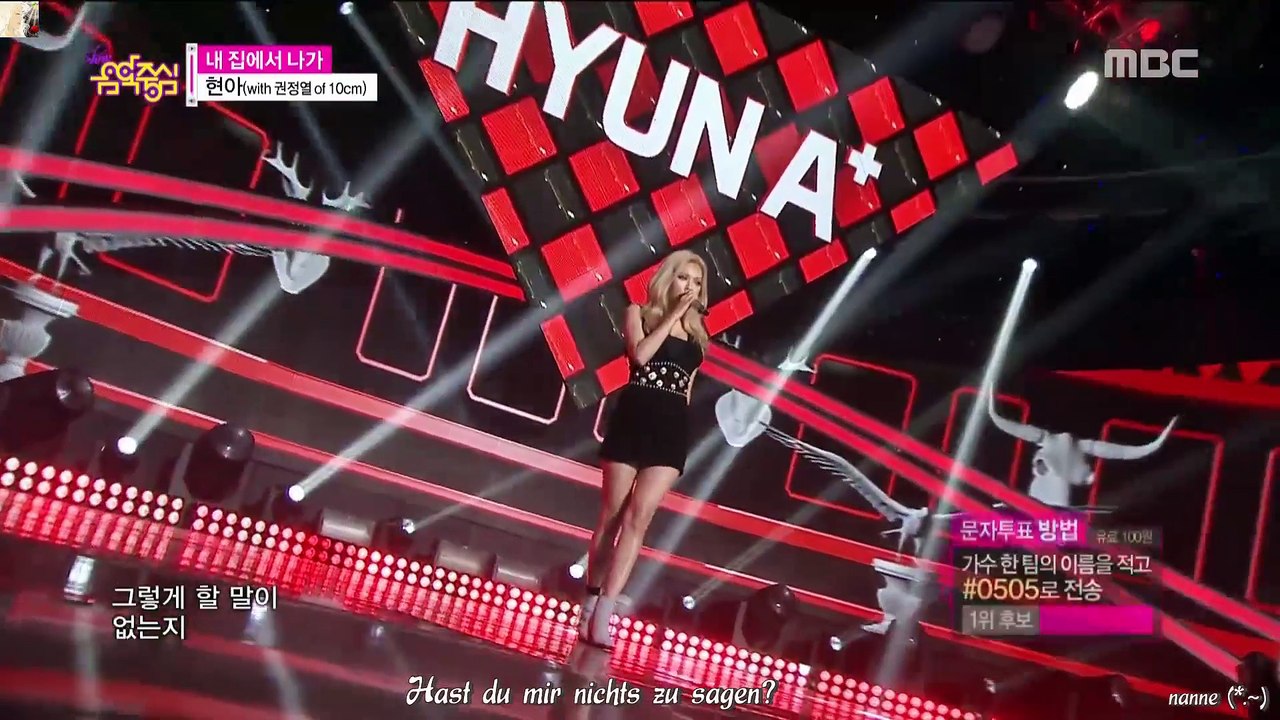 HyunA ft. Kwon Jung Yeol of 10cm - Get Out Of My House Live k-pop [german Sub]