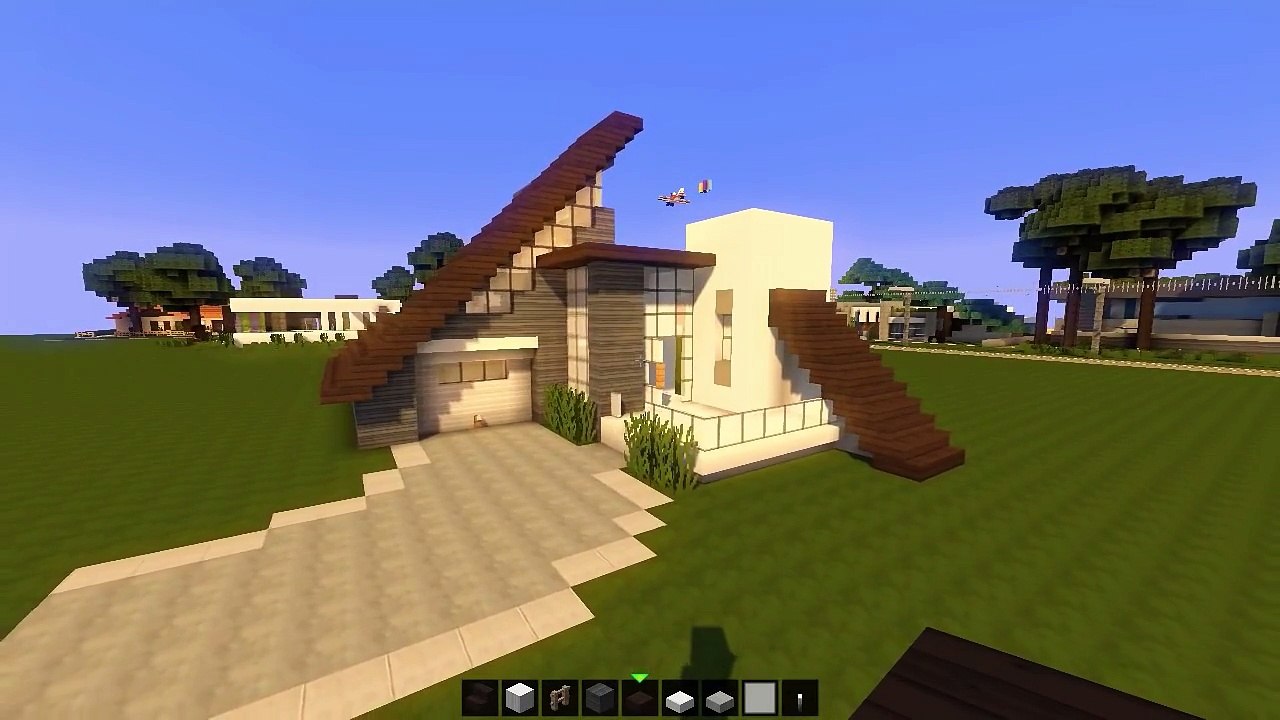 Minecraft Lets Build- Modern House - Part 2