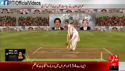 Download Video: Imran Khan clean bowled Noon league and done hatrick on his in swinging yorkers, Must watch