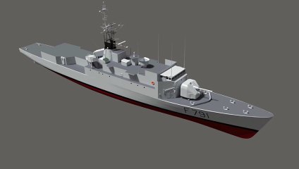 L'aviso COMMANDANT L'HERMINIER en 3D