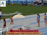 Benedetta Cuneo | record italiano junior salto triplo 13,73 - Rieti 2015