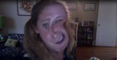 Drunk Woman Sings And Dances In Front Of Webcam