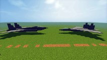 Minecraft F-22 Raptor and Mig 29