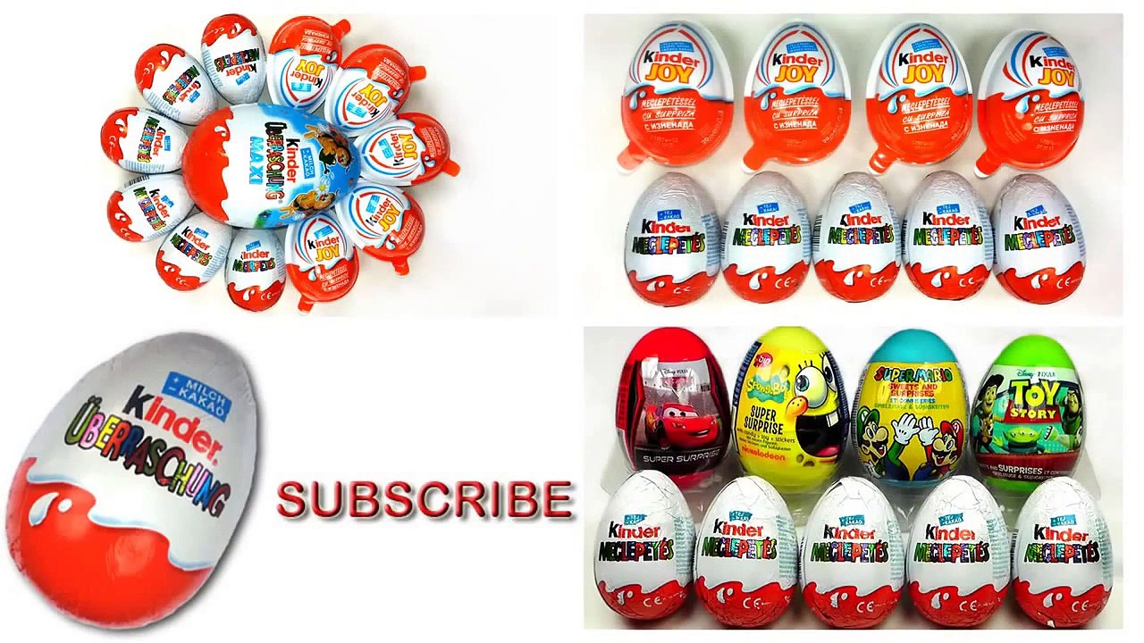 12 HUEVOS SORPRESA: PEPPA PIG, BOB ESPONJA, ANGRY BIRDS, ABEJA MAYA, , NEMO. KINDER EGG SU