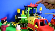 Fireman Sam Episode Greendale Train Fire Peppa pig Fire Engine Play doh Full Story