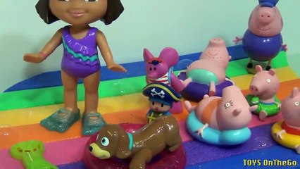 Dora y Puppy Chip Chap con Pocoyo y Peppa Pig   Juguetes de Dora