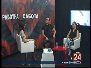 Borce Naumovski & Adrijana Kes - Gosti vo 24 vesti ( 1 del )