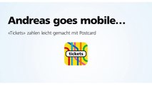 Tickets, die Mobile Ticketing App für das TNW-Netz.Spot 2: Bezahlen mit der Postcard