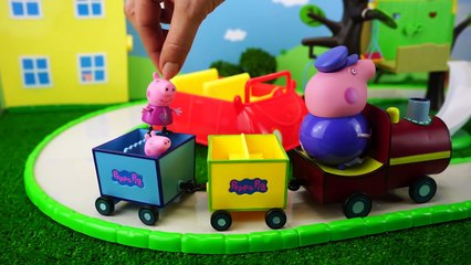 Peppa Pig  Grandfather s train  FUN toys for kids  Unpacking