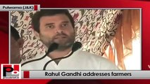 Rahul Gandhi addresses farmers at Pulwama, slams BJP-PDP govt